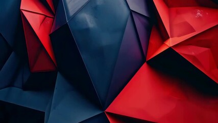 Canvas Print - Close-up of red and blue wall