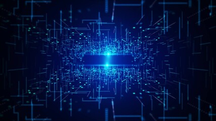 AI digital data flow data network cloud computing, big data, digital data processing, software development machine learning, artificial intelligence, futuristic technology. virtual reality Cyberspace