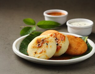 Canvas Print - Fried Idli and chutney