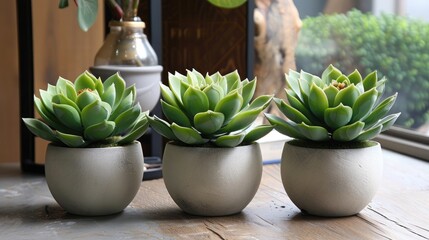Sticker - Artificial green succulent for home decoration