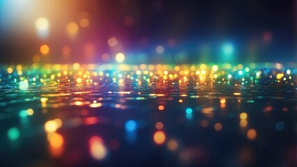 Wall Mural - Blurred refraction light, bokeh or flare overlay effect. light, blur, blurred, bokeh, composition, effect, flare, glow, photo, rainbow, refraction, shiny, textured, sunlight, abstract, bright, design,