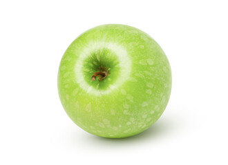 Wall Mural - Green apple on white