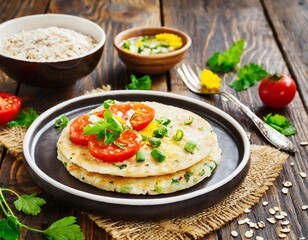 Canvas Print - onion uttapam Dish