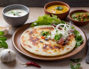 Wall Mural - onion uttapam Dish