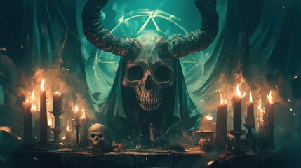 Poster - satanic altar