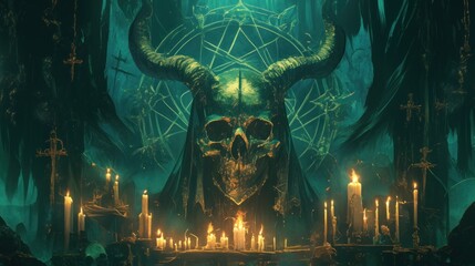 Canvas Print - satanic altar