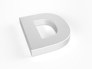 Wall Mural - Metal letter D