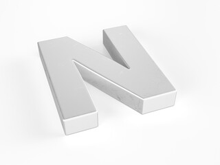 Wall Mural - Metal letter N