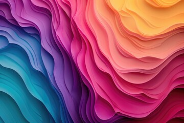 Wall Mural - A symphony of gradients forming a harmonious display of color transitions.