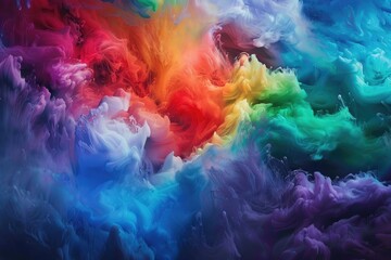 Wall Mural - A symphony of colors merging and diverging in a mesmerizing display.