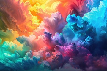 Wall Mural - A symphony of colors merging and diverging in a mesmerizing display.