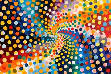Wall Mural - A symphony of colorful dots creating a harmonious pattern.