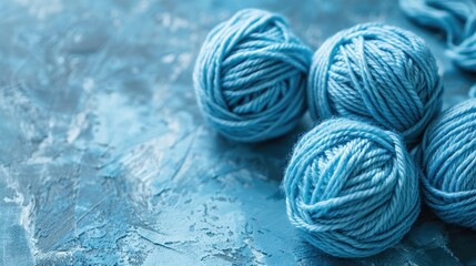 classical blue yarn for craft project hobby idea