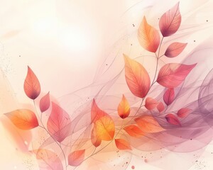 Wall Mural - This Thanksgiving-themed soft color gradient background with delicate patterns is perfect for enhancing your social media posts and ads.