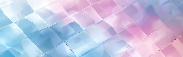 Fototapete - A blue and pink background with a pattern of squares. The squares are of different sizes and are arranged in a way that creates a sense of movement and depth