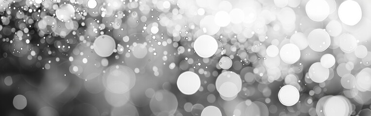Fototapete - A black and white photo of a bunch of white dots. The dots are scattered all over the photo, creating a sense of movement and energy. The photo has a dreamy, ethereal quality to it