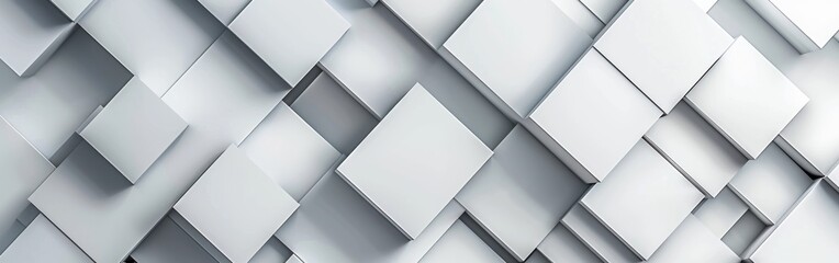 Aufkleber - A white background with many white squares. The squares are arranged in a way that creates a sense of depth and texture. The image has a minimalist and modern feel to it
