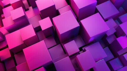 Aufkleber - A purple background with pink squares. The squares are arranged in a way that creates a sense of depth and texture. The image has a playful and whimsical feel to it