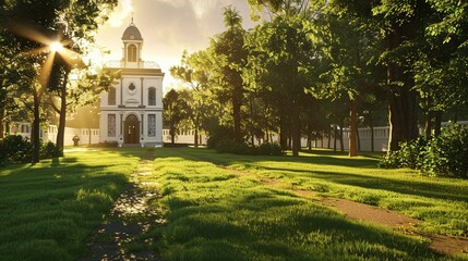 Wall Mural - house in the garden