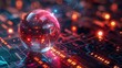 © Fokasu Art - An innovative paper ball concept featuring soft gradients and modern technology elements, perfect for high-tech background designs.