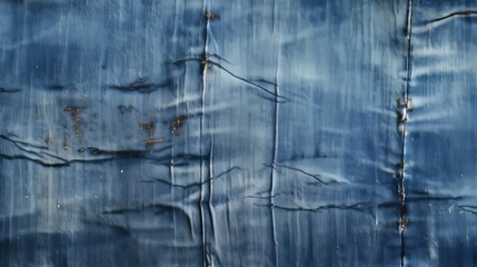 Wall Mural - Denim fabric showcasing distressed look.