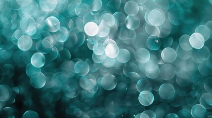 Fototapete - The image is a blue and white background with many small circles. The circles are of different sizes and are scattered throughout the image. Scene is one of chaos and disorder