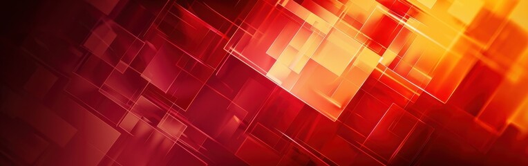 Aufkleber - A red background with squares of different sizes
