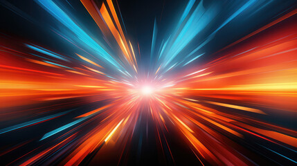 Wall Mural - abstract speed glowing light bold colors background banner illustration - speedy motion blur creatin