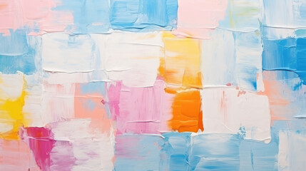 Wall Mural - closeup of abstract rough colorful multicolored pink blue orange colored art painting texture, with 
