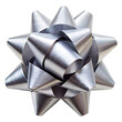 © MS Store - Silver gift bow isolated on transparent background
