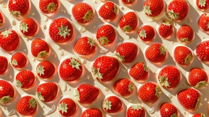 Wall Mural - Strawberries in Milk