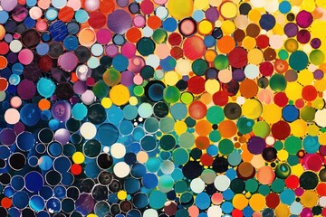 Wall Mural - a visually captivating composition capturing the artistry of a solid colored dot pattern background,