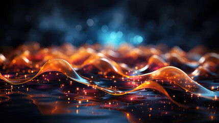 Wall Mural - data transfer technology concept wallpaper texture background banner illustration - abstract futuris