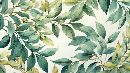 abstract floral organic plant watercolor painting drawing leaf illustration wallpaper background - g