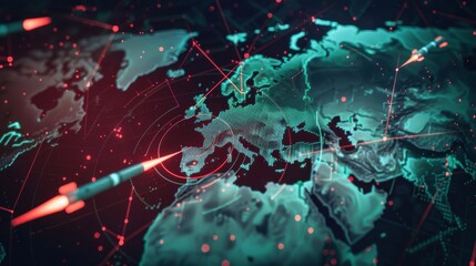 Leinwandbilder - A map of the world with red dots on it
