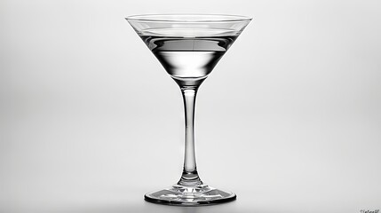 A martini glass with water in it.