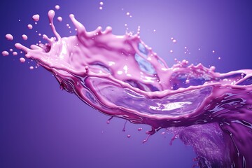 cosmetic cream in a tube on a purple background with splashes