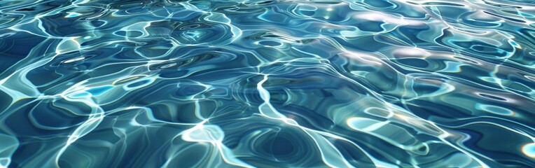 Poster - The water is calm and clear, with ripples and waves that create a serene and peaceful atmosphere