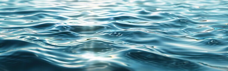 Poster - The water is calm and still, with ripples forming on the surface. The blue color of the water is soothing and peaceful