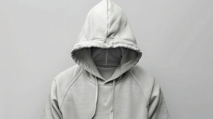 Hooded sweatshirt isolated on white background.