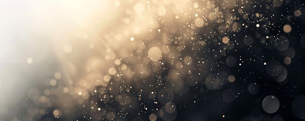 Ethereal gold festive background with blurred lights evoking a dreamy ambiance