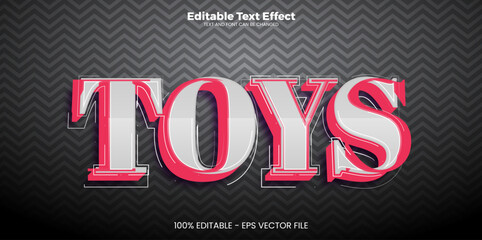 Wall Mural - Toys editable text effect in modern trend style
