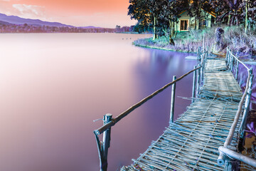 Canvas Print - Huay Tung Tao Lake in fantasy theme at Chiang Mai Province