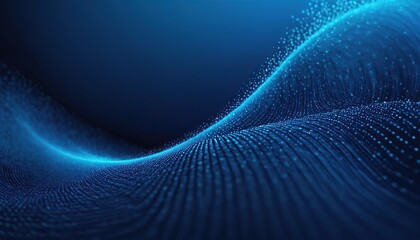 Wall Mural - futuristic colored luminous wave of dots the concept of big data sound visualization network connect