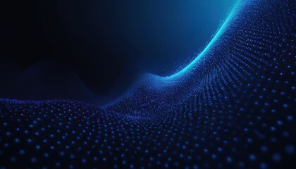 Wall Mural - futuristic colored luminous wave of dots the concept of big data sound visualization network connect