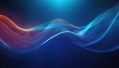 a blue and yellow wave lines background