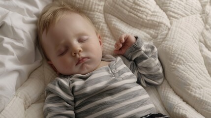 Sticker - The sleeping baby in pajamas