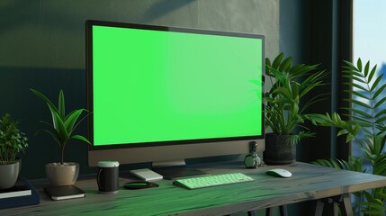 Advanced Desktop Computer with Chroma Key Green Screen