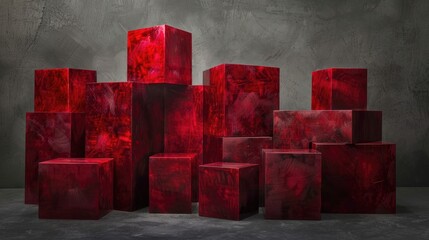 Sticker - A group of crimson blocks