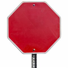 A blank stop sign or traffic, street sign